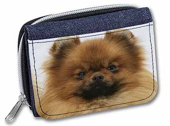 Pomeranian Dog Unisex Denim Purse Wallet