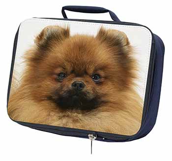 Pomeranian Dog Navy Insulated School Lunch Box/Picnic Bag