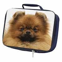 Pomeranian Dog Navy Insulated School Lunch Box/Picnic Bag