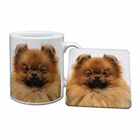 Pomeranian Dog Mug and Coaster Set