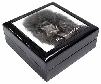 Black Poodle-With Love Keepsake/Jewellery Box