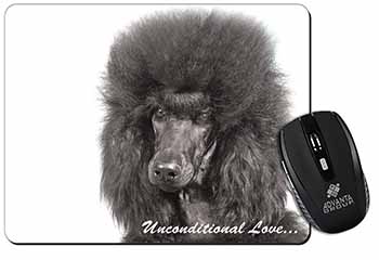 Black Poodle-With Love Computer Mouse Mat