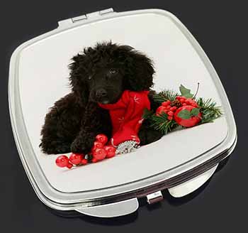 Christmas Poodle Make-Up Compact Mirror