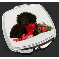 Christmas Poodle Make-Up Compact Mirror