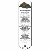 Miniature Poodle Dog Bookmark, Book mark, Printed full colour
