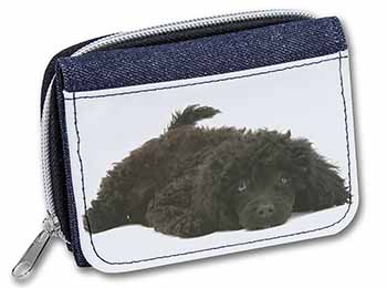 Miniature Poodle Dog Unisex Denim Purse Wallet