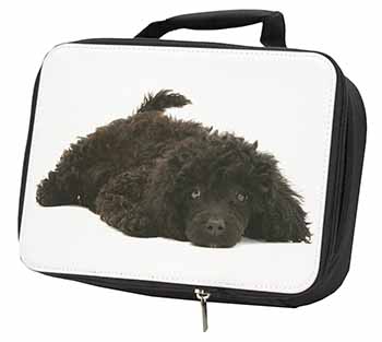 Miniature Poodle Dog Black Insulated School Lunch Box/Picnic Bag