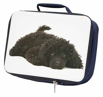 Miniature Poodle Dog Navy Insulated School Lunch Box/Picnic Bag