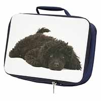 Miniature Poodle Dog Navy Insulated School Lunch Box/Picnic Bag