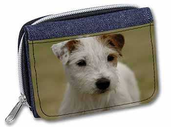 Parson Russell Terrier Dog Unisex Denim Purse Wallet