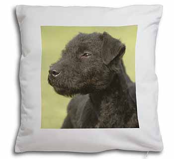 Patterdale Terrier Dogs Soft White Velvet Feel Scatter Cushion - Advanta Group®