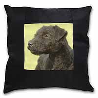 Patterdale Terrier Dogs Black Satin Feel Scatter Cushion - Advanta Group®