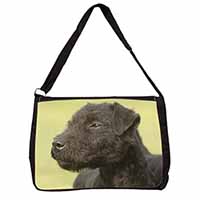 Patterdale Terrier Dogs Large Black Laptop Shoulder Bag School/College - Advanta Group®
