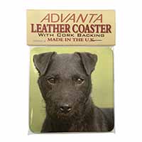 Patterdale Terrier Dog Single Leather Photo Coaster