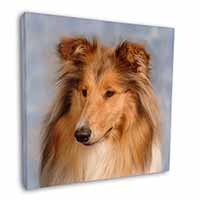 Rough Collie Dog Square Canvas 12"x12" Wall Art Picture Print
