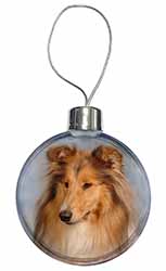 Rough Collie Dog Christmas Bauble
