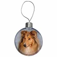 Rough Collie Dog Christmas Bauble