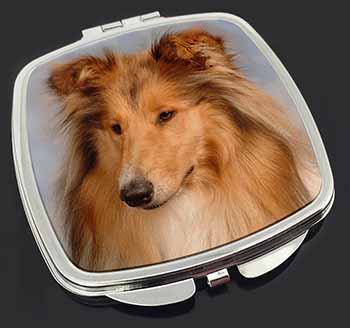 Rough Collie Dog Make-Up Compact Mirror