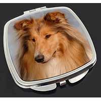 Rough Collie Dog Make-Up Compact Mirror