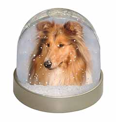 Rough Collie Dog Snow Globe Photo Waterball