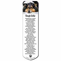 Tri-Colour Rough Collie Dog Bookmark, Book mark, Printed full colour