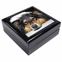 Tri-Colour Rough Collie Dog Keepsake/Jewellery Box