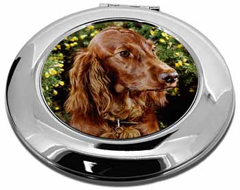 Irish Red Setter Dog Make-Up Round Compact Mirror