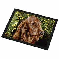 Irish Red Setter Dog Black Rim High Quality Glass Placemat