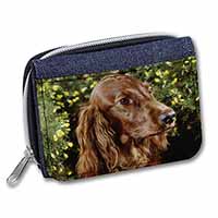 Irish Red Setter Dog Unisex Denim Purse Wallet