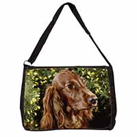 Irish Red Setter Dog Large Black Laptop Shoulder Bag School/College