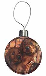 Irish Red Setter Puppy Dogs Christmas Bauble