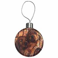 Irish Red Setter Puppy Dogs Christmas Bauble