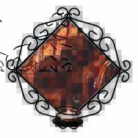 Irish Red Setter Puppy Dogs Wrought Iron Wall Art Candle Holder