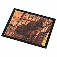Irish Red Setter Puppy Dogs Black Rim High Quality Glass Placemat