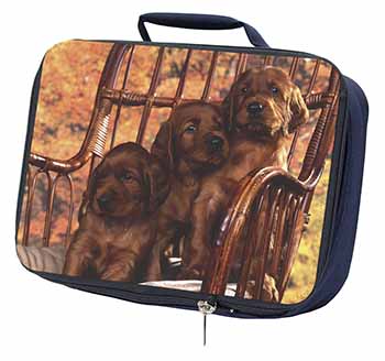 Irish Red Setter Puppy Dogs Navy Insulated School Lunch Box/Picnic Bag