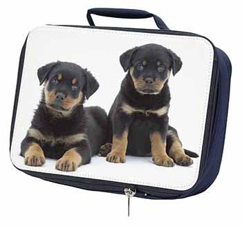 Rottweiler Puppies Navy Insulated School Lunch Box/Picnic Bag