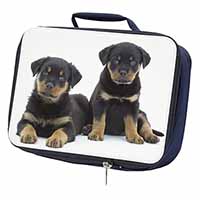 Rottweiler Puppies Navy Insulated School Lunch Box/Picnic Bag