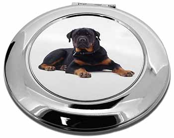 Rottweiler Dog Make-Up Round Compact Mirror