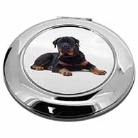 Rottweiler Dog Make-Up Round Compact Mirror