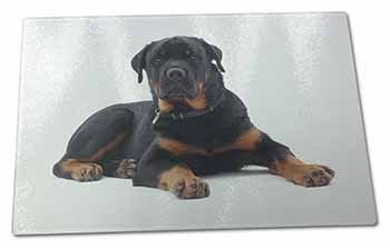 Large Glass Cutting Chopping Board Rottweiler Dog