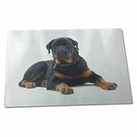 Large Glass Cutting Chopping Board Rottweiler Dog