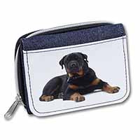 Rottweiler Dog Unisex Denim Purse Wallet