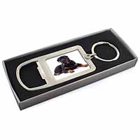 Rottweiler Dog Chrome Metal Bottle Opener Keyring in Box