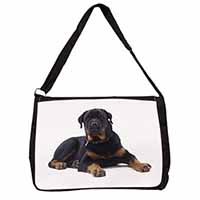 Rottweiler Dog Large Black Laptop Shoulder Bag School/College