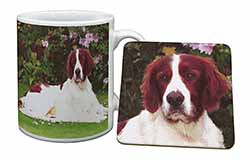 Irish Red and White Setter Dog Mug and Coaster Set