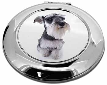 Schnauzer Dog Make-Up Round Compact Mirror