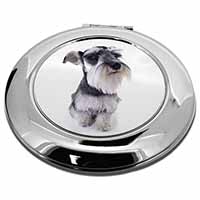 Schnauzer Dog Make-Up Round Compact Mirror