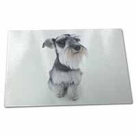 Large Glass Cutting Chopping Board Schnauzer Dog