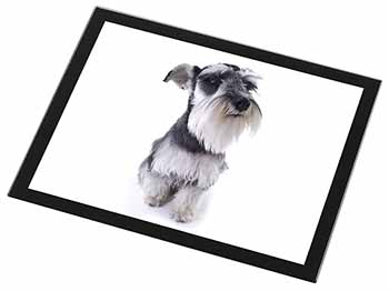 Schnauzer Dog Black Rim High Quality Glass Placemat