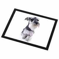 Schnauzer Dog Black Rim High Quality Glass Placemat